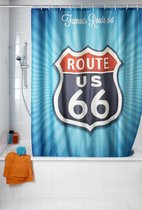 Rideau de douche anti-fongique polyester Wenko 180x200cm Vintage Route 66