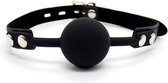 Banoch - Ball gag siliconen met verstelbare band - Zwart - Bal ∅ 4 cm