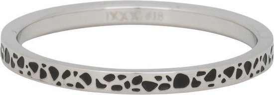 Bague iXXXi Washer 2mm Spots argentée - taille 17