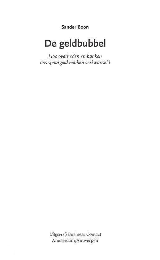De Geldbubbel