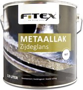 Fitex-Metaallak-Zijdeglans-Ral 9004 Signaalzwart Zwart - 2,5 liter- Lakverf - Dekkend - Binnen en buiten - Zijdeglans -