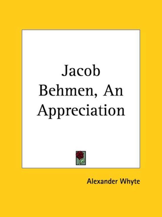 Jacob Behmen, an Appreciation - cover