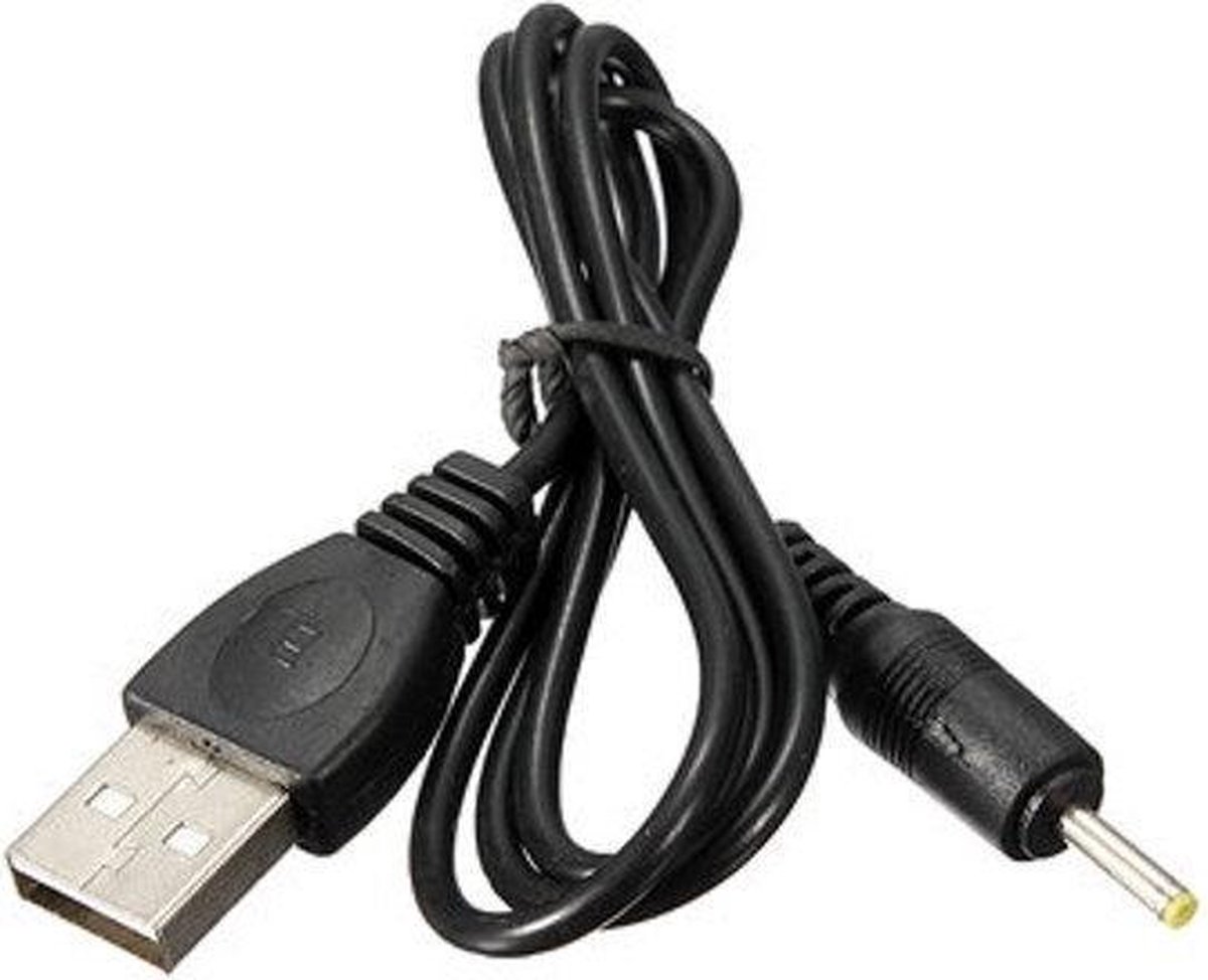 USB 2.5 mm DC - oplaadkabel - lengte - 0.80 M - zwart