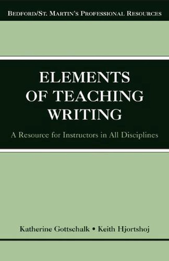The Elements of Teaching Writing - cover