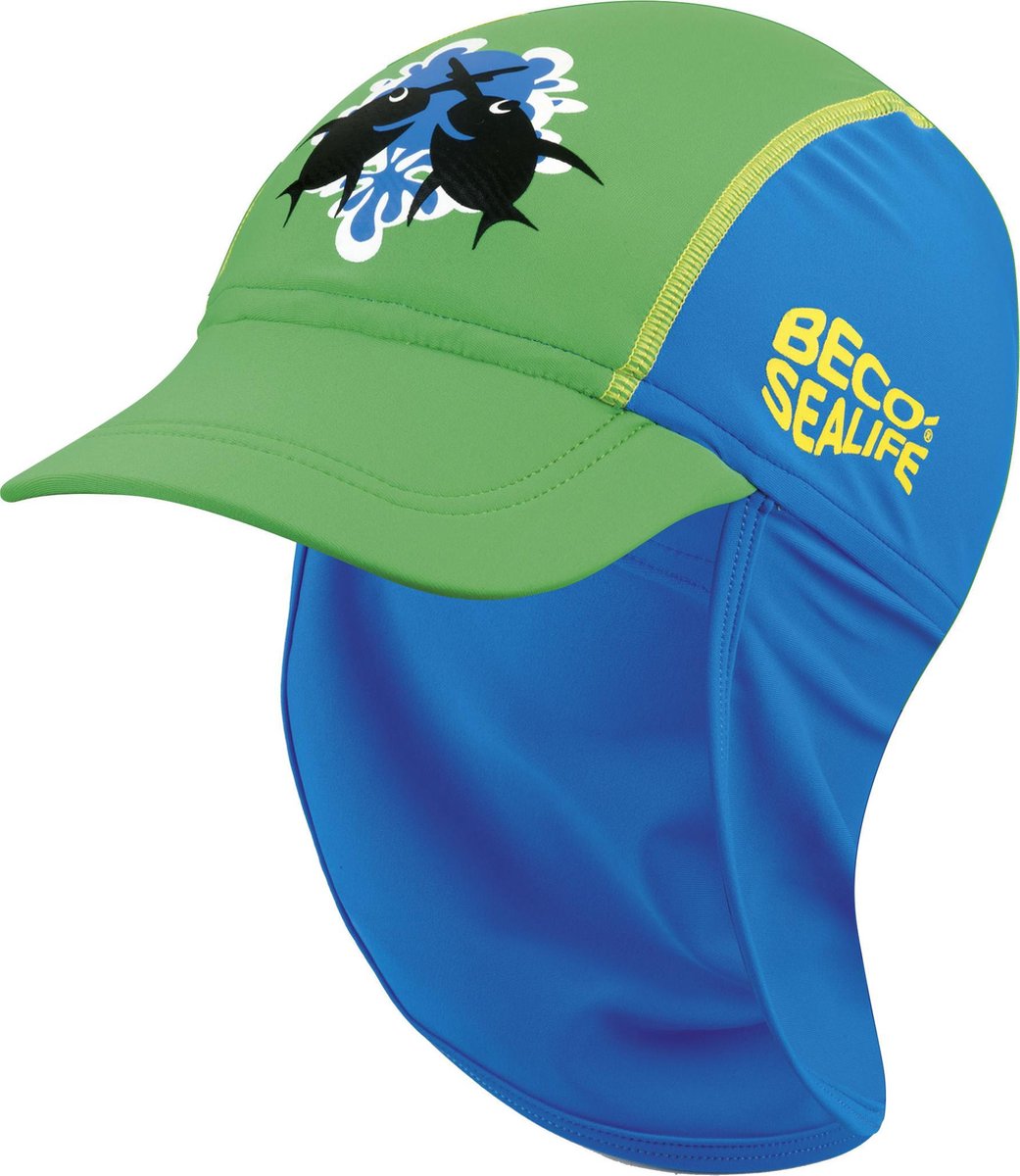 Beco Sealife - Zonnepet kinderen - Zonnepetje kind - Blauw/Groen 2-6 jr - BECO