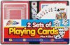 Afbeelding van het spelletje Set van 2 pak speelkaarten en 4 dobbelstenen