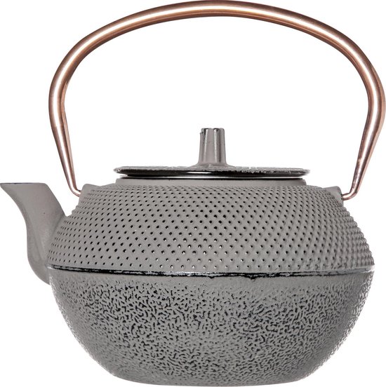 Cosy & Trendy Shinto Theepot - 1L2 - Grijs- Koper Handvat