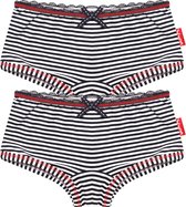 Claesen's Meisjes 2-pack Boxershort  - Navy/White Stripes - Maat 164-170