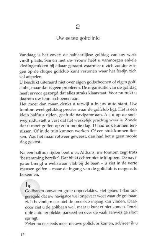 Een paragraaf tekst over golf. De tekst bevat een 'Tip' sectie.
