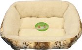 Boon hondenmand divan pluche / wol bruin / beige 50x40 cm