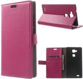 Litchi wallet hoesje Huawei Ascend Mate 7 roze