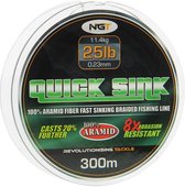 NGT 300m Spool Of 'Quick Sink' Moss Green 25lb Braid | Gevlochten lijn