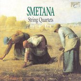 Albumhoes voor Smetana: Strijkkwartetten met een schilderij van boeren die op een veld werken.