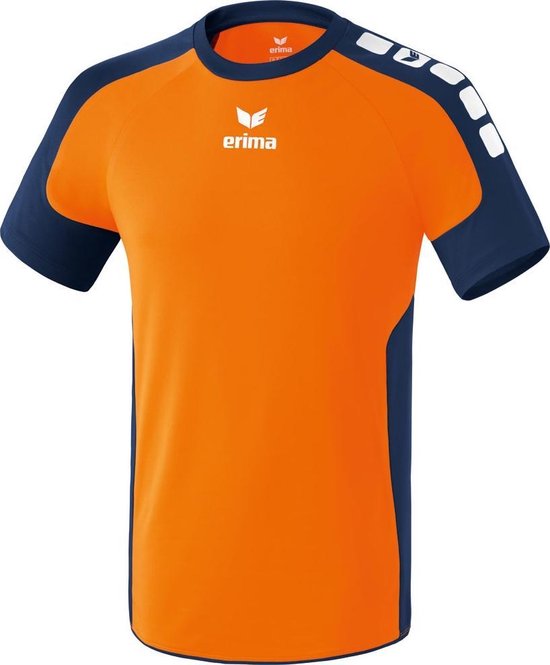 Erima Valencia Shirt Neon Oranje-New Navy Maat 152 | bol.com