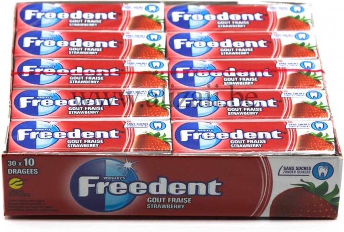 Freedent Chewing-gum au goût de fruit, sans sucres 