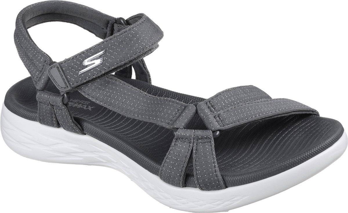 Skechers On-The-Go 600 Brilliancy Sandalen Vrouwen Charcoal- 40 Zwart