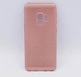 Geschikt voor Samsung Galaxy S9 – hoes, cover – TPU – metalic look gaas – roze