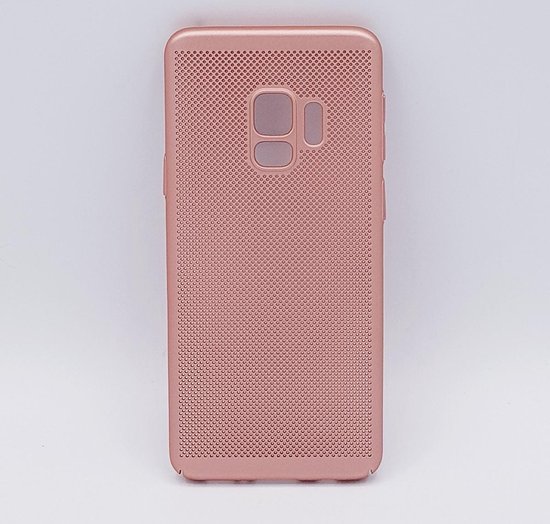 Geschikt voor Samsung Galaxy S9 – hoes, cover – TPU – metalic look gaas – roze