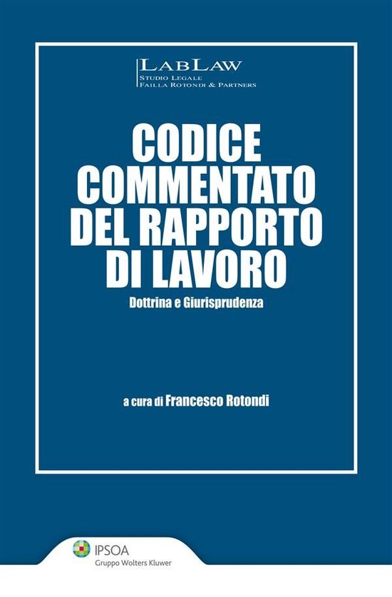 Codice commentato del rapporto di lavoro - cover