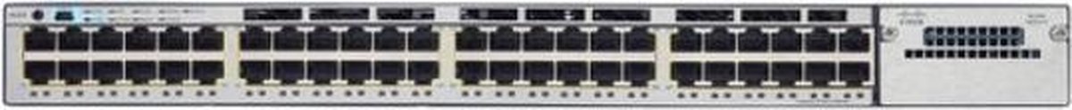 Cisco Catalyst WS-C3750X-48U-L netwerk-switch Managed Gigabit Ethernet (10/100/1000) Zwart 1U Power over Ethernet (PoE)