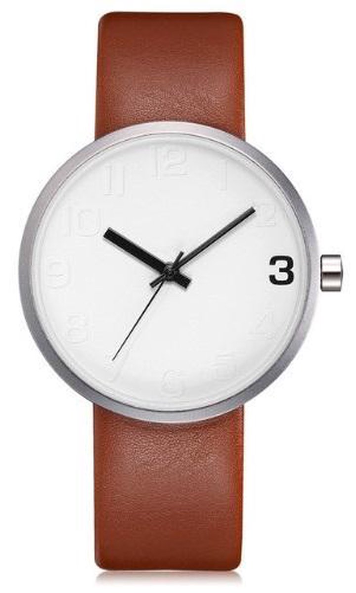 West Watch - Elegance - Dames horloge - Bruin- zilverkleurig - 38 mm