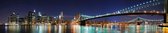 Diamond Painting pakket volwassenen | Panorama Brooklyn Bridge NYC - formaat 200 x 40 cm | Volledige bedekking met vierkante steentjes | FULL | DP Diamond Paintings