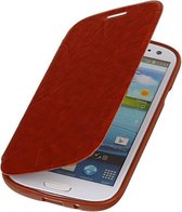 Bestcases Bruin TPU Booktype Motief Cover Samsung Galaxy S3