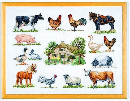 Oefening lus Beyond borduurpakket 70-6420 boerderij met dieren | bol.com