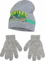 Ninja Turtles grijze winterset 2 delig voor jongens 54 cm (6-8 jr)