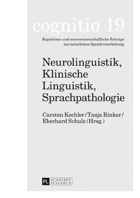 cognitio 19 - Neurolinguistik, Klinische Linguistik, Sprachp ... - cover