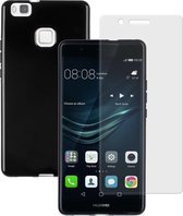 MP Case dark tpu case hoesje voor Huawei P9 Lite en gratis glasfolie tempered screen protector gehard glas voor Huawei P9 Lite