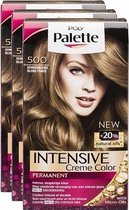 Poly Palette - Haarverf - 500 Donkerblond -  3 verpakkingen - Voordeelverpakking