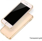 Shockproof 360° iPhone 6 / 6S Siliconen Ultra Dun Gel TPU Hoesje Full Cover / Case - Gold Transparant