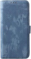 Shop4 - Samsung Galaxy S10 Hoesje - Wallet Case Mesh Dots Blauw
