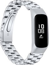 SmartphoneClip® Metaal schakel zilver bandje geschikt voor Samsung Galaxy Fit-e