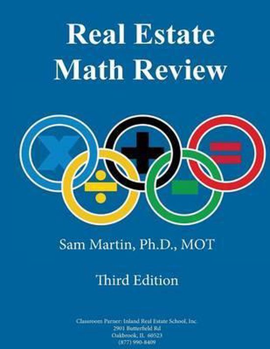 Real Estate Math Review, Third Edition 9781518688515 Sam Martin Phd
