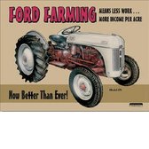 Ford Farming 8N Metalen wandbord 31,5 x 40,5 cm.