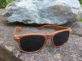 Wayfarer zonnebril met houten look