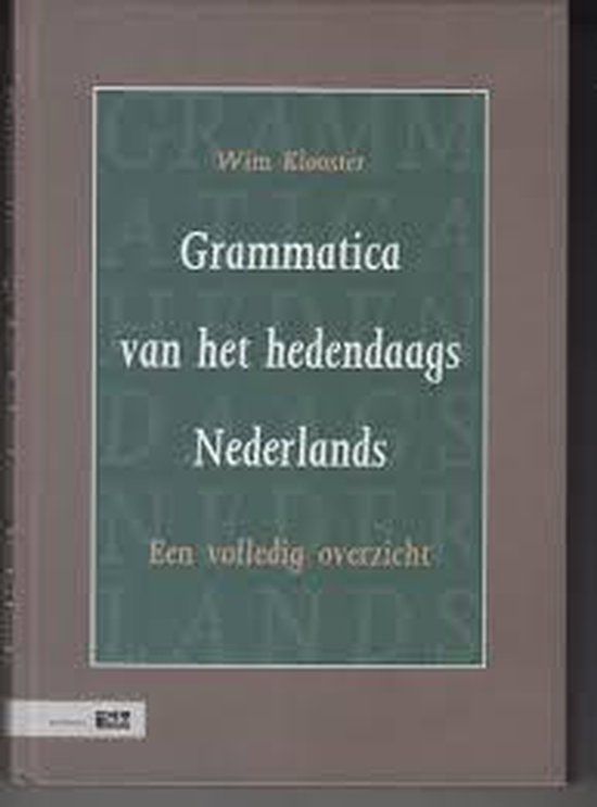 Grammatica Van Het Hedendaags Nederlands - cover