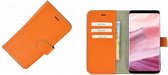 Pearlycase® Samsung Galaxy S8 Plus Hoesje Echt Leder Wallet Bookcase Oranje