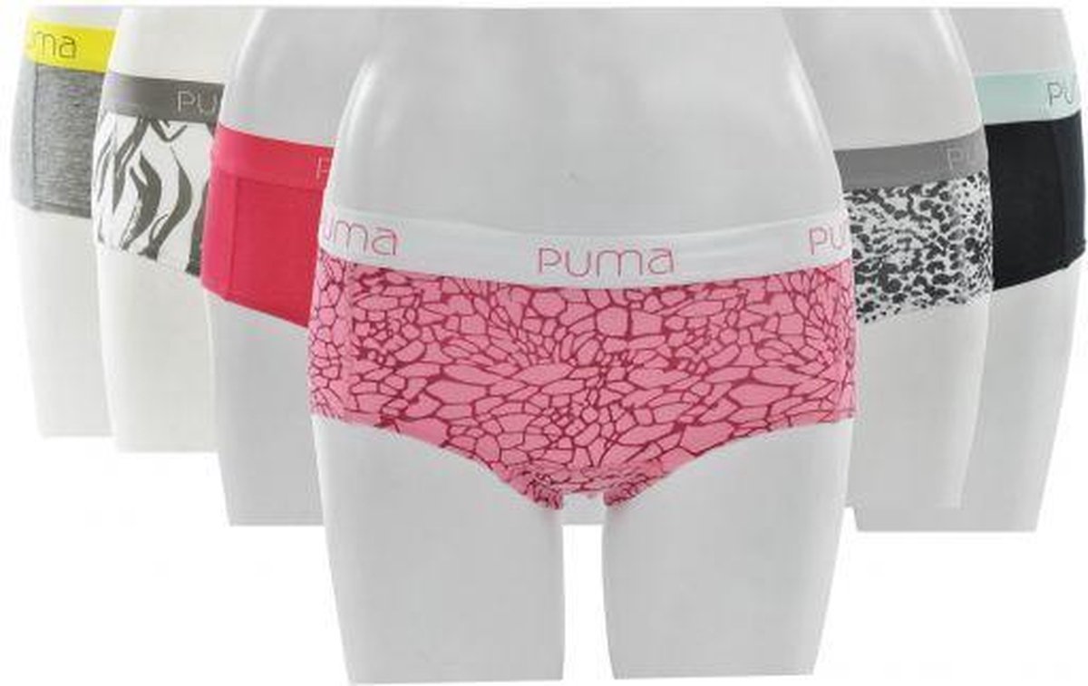 Puma - Boxershort 6 Pack - Dames - maat XS | bol.com