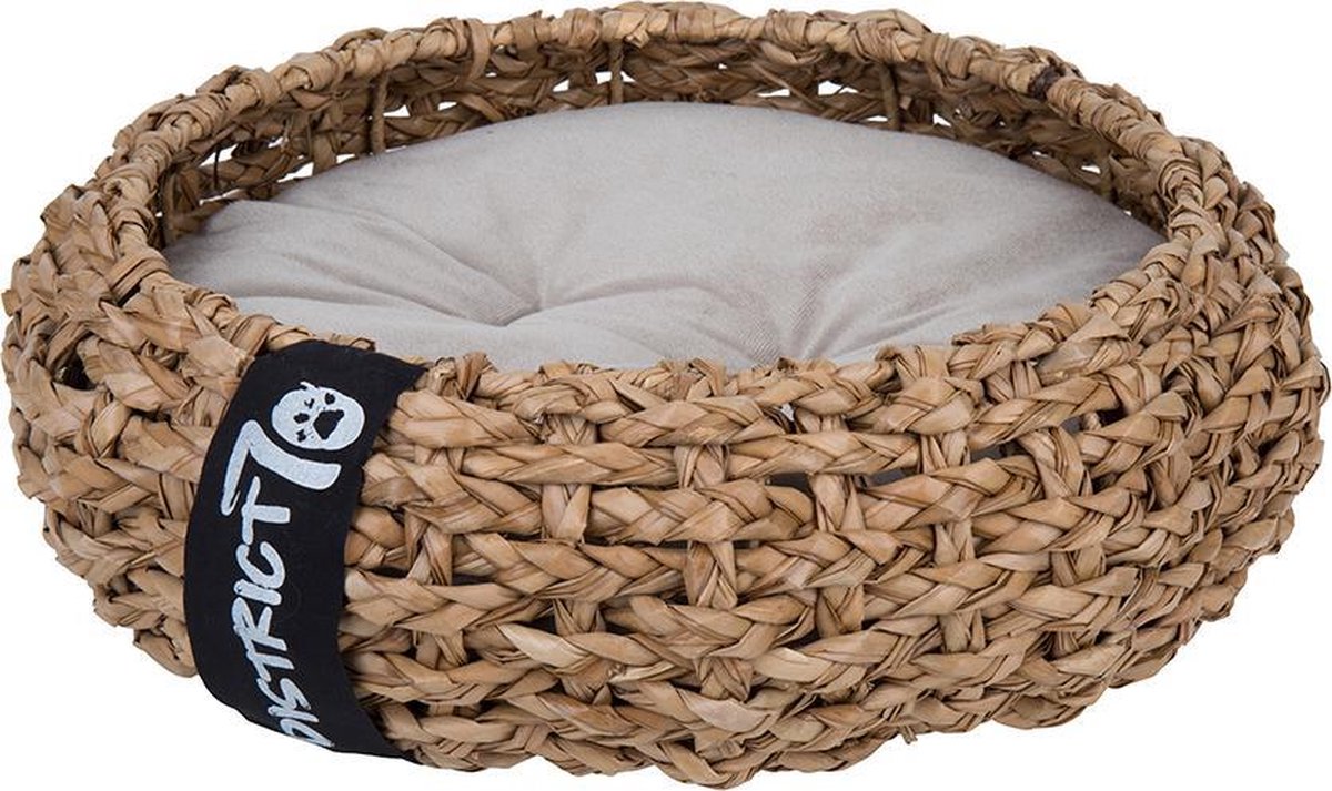 District 70 COCOON - Luxe Hondenmand van Duurzaam Hoogwaardig Riet met Zacht Kussen - Small