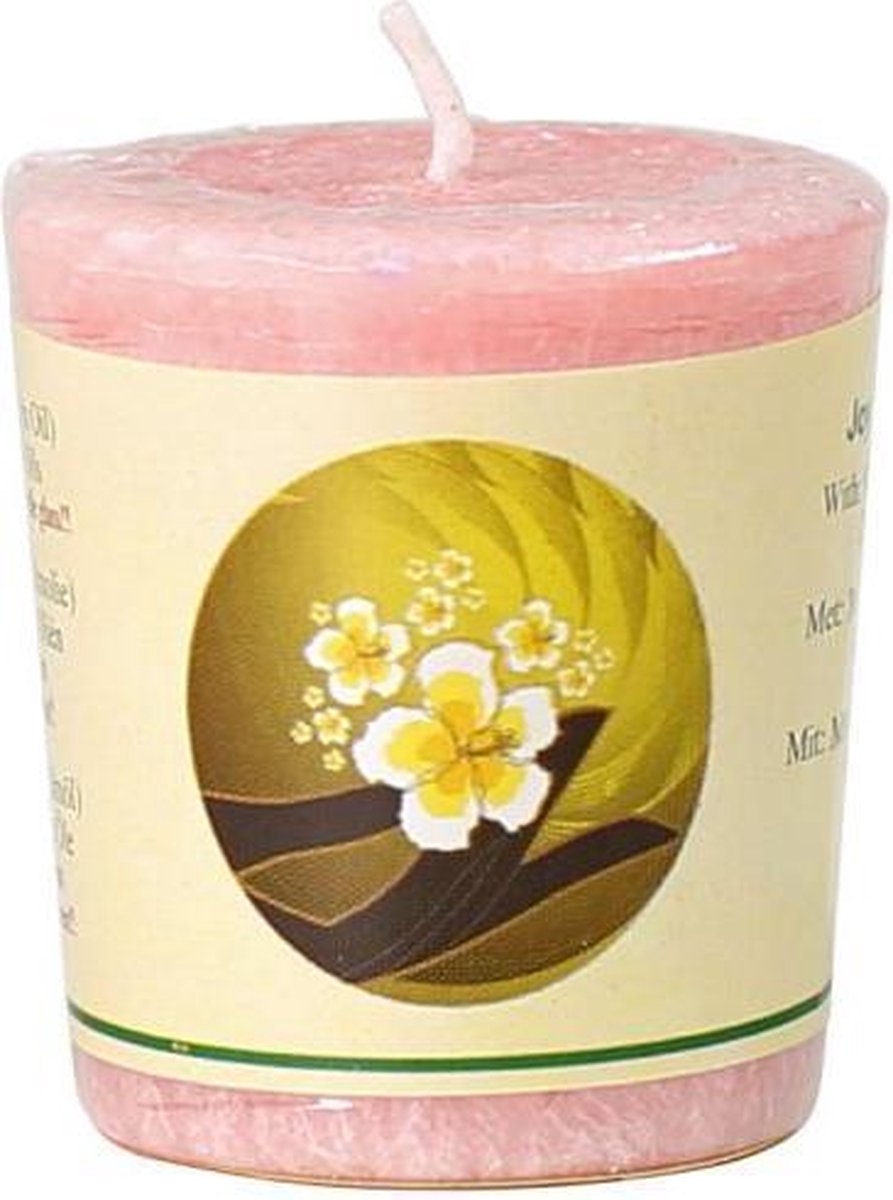 Goedkoopste Chill-out geurkaars Joy and Love stearine - Stearine - 4.5x4 - Roze (3 stuks