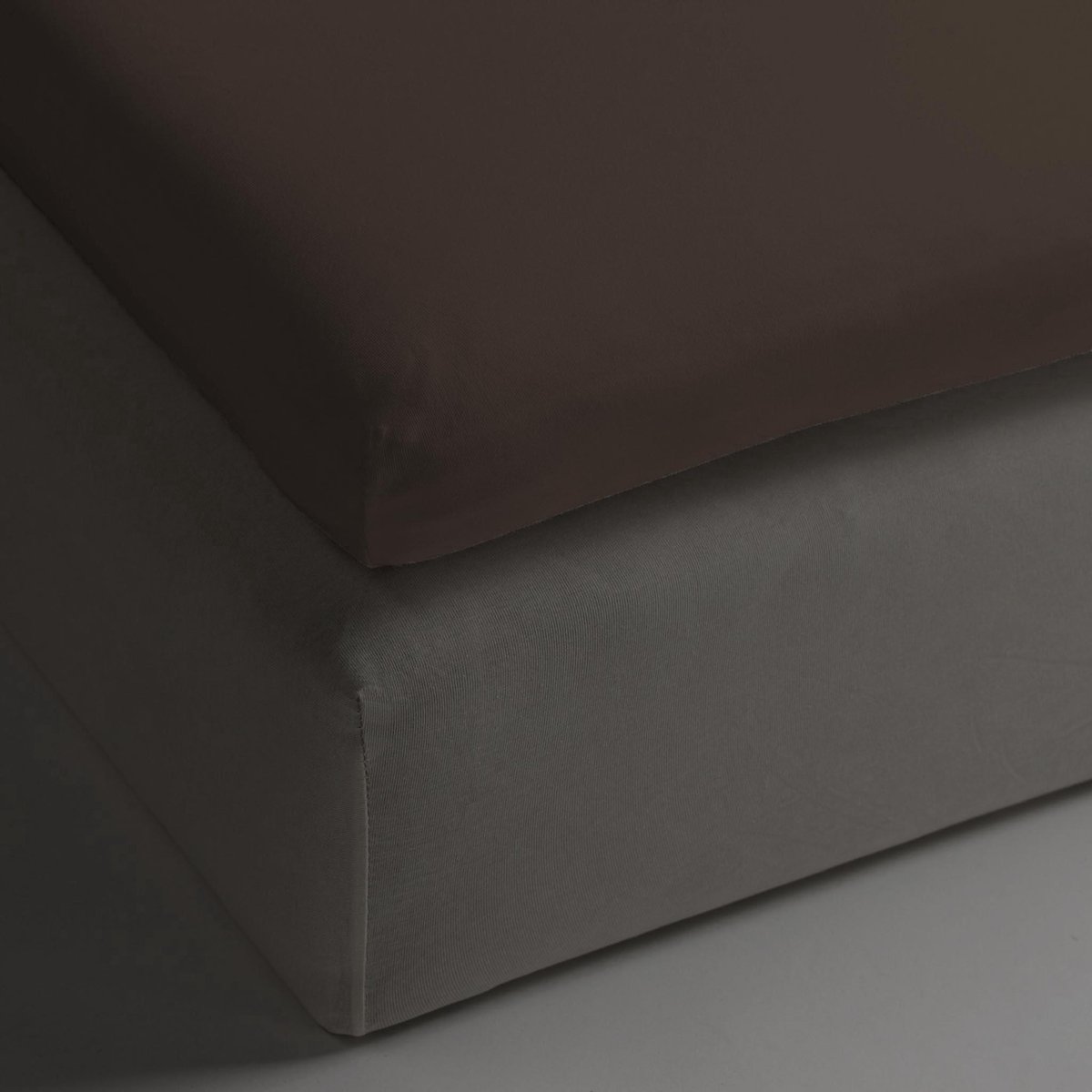 HnL Living - Hoeslaken - Topper - Katoen Perkal - 180 x 210 cm - Bruin