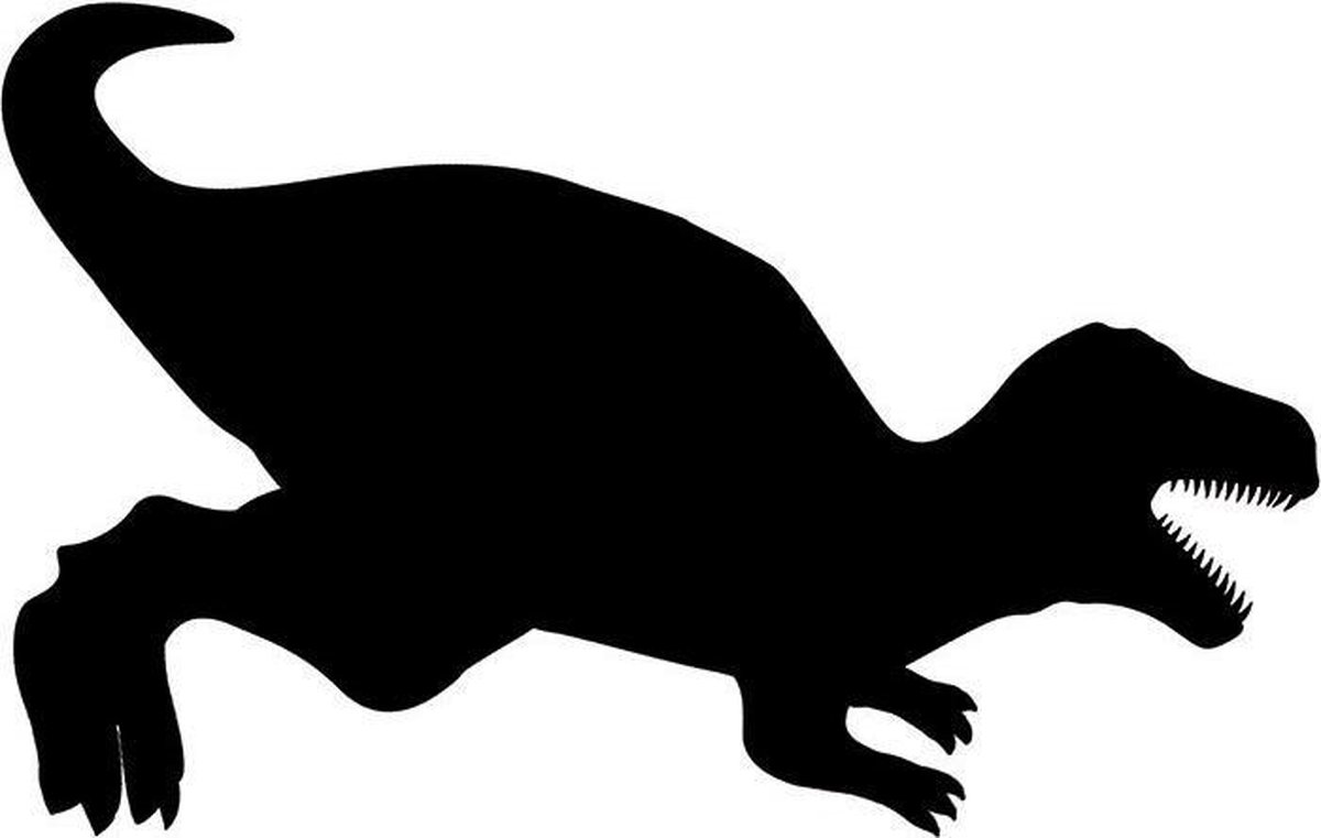 Securit® Silhouette Dino-wandkrijtbord in zwart