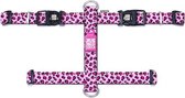 Harnais pour chien Harnais en H Leopard Pink M 36-58cm