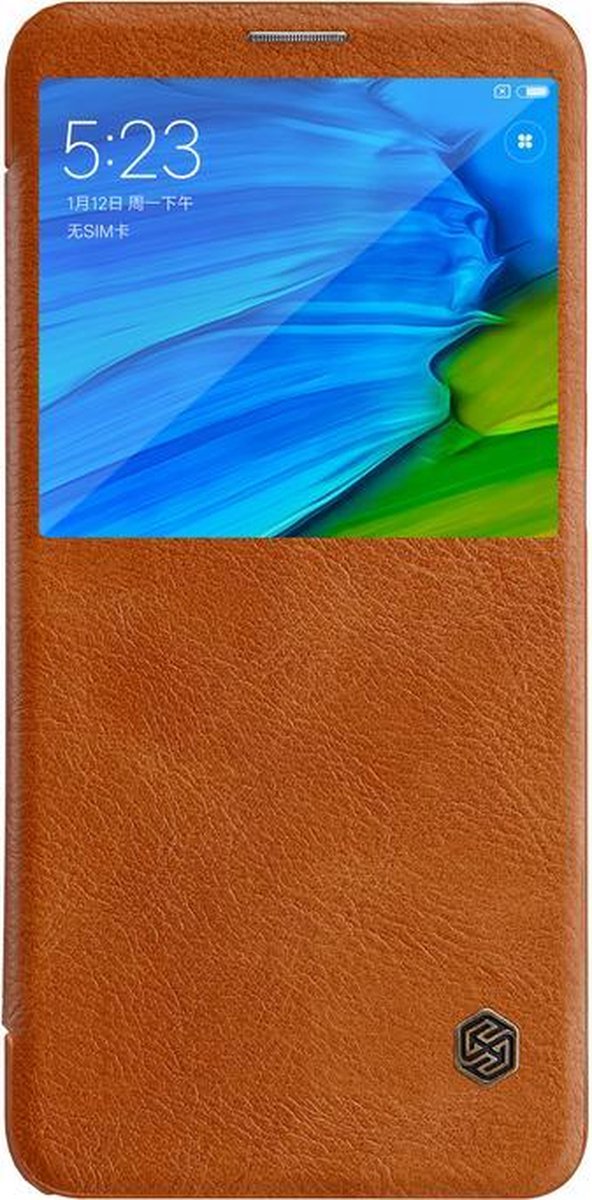 Nillkin Qin View BookCase - Xiaomi Redmi Note 5 Pro - Bruin