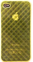 Zacht plastic gele bolletjes backcase voor iPhone 4 en 4s