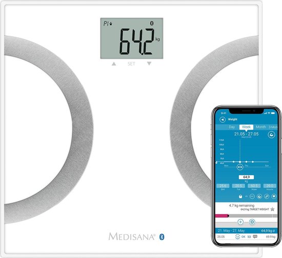 MEDISANA - Weegschaal met lichaamsanalyse - 40441 - Bluetooth - Inclusief  batterijen | bol.com
