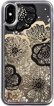 LAUT - iPhone X Hoesje - Back Case Glitter Fleur